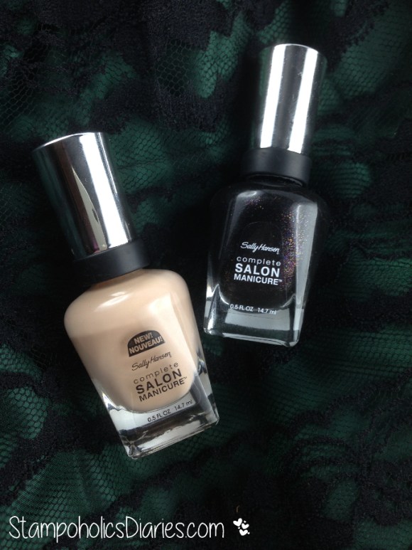Sally Hansen Shore Enough and Midnight in NY.