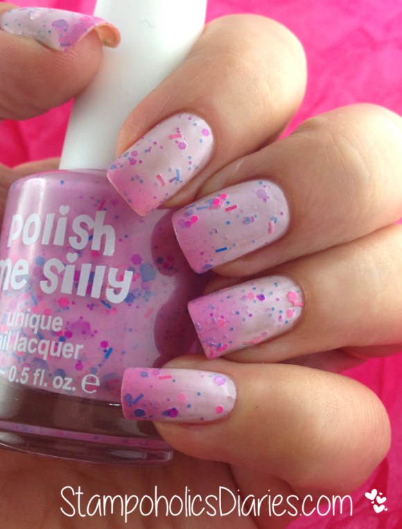 Stampoholics Diaries Polish me Silly Dreaming in Pink swatch