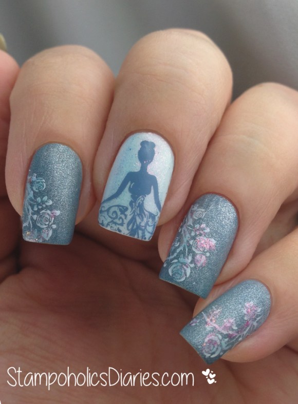 Born Pretty BP-25, Misslyn 08 denim look nailpolish - 2