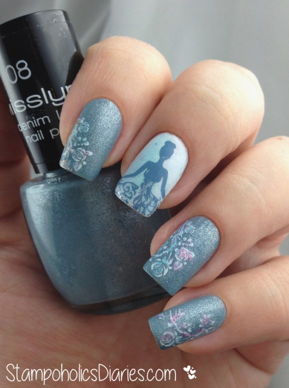Born Pretty BP-25, Misslyn 08 denim look nailpolish