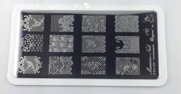 Marianne Nails 80 Stamping Plate StampoholicsDiaries.com.