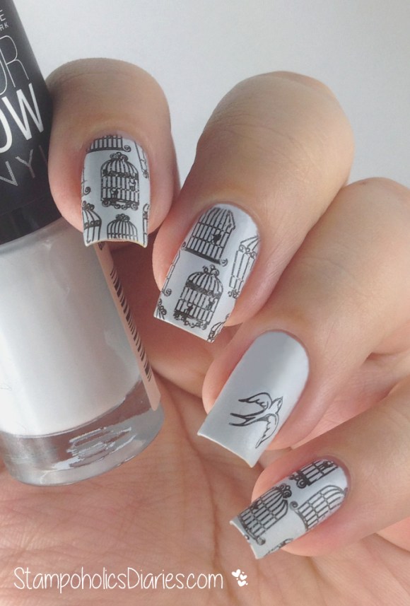 Maybelline 40 grey beats, Messy Mansion MM14 StampoholicsDiaries.com