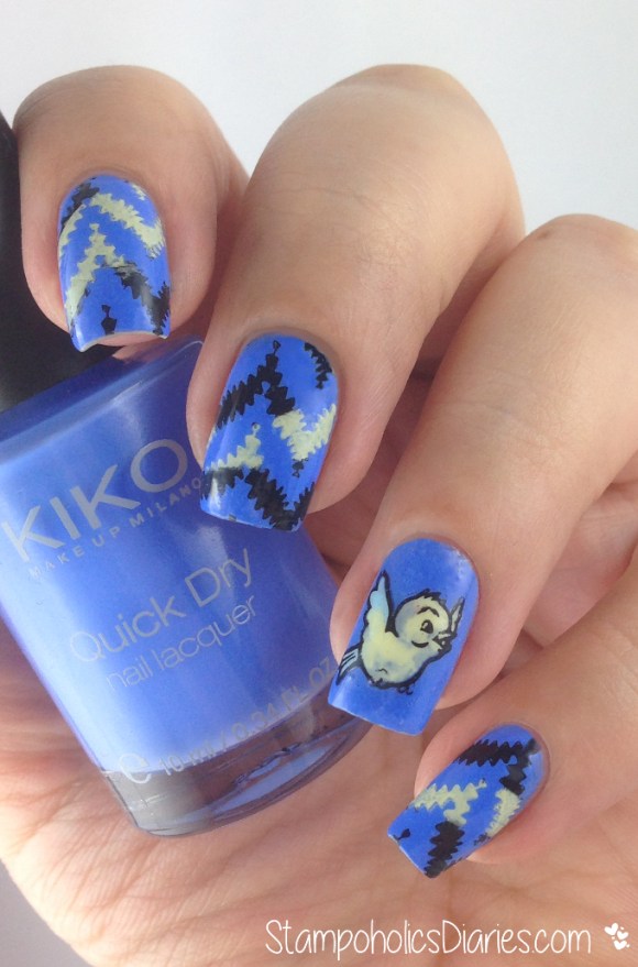 KIKO 850 Cerulean, Mundo de Unas Papyrus, MJ XLIV StampoholicsDiaries.com