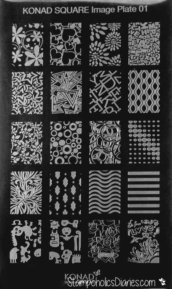 Konad Square Image plate 01 StampoholicsDiaries.com