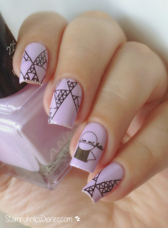 Anny 225 lilac powder, MoYou Hipster Collection - 07, Born Pretty Sticker