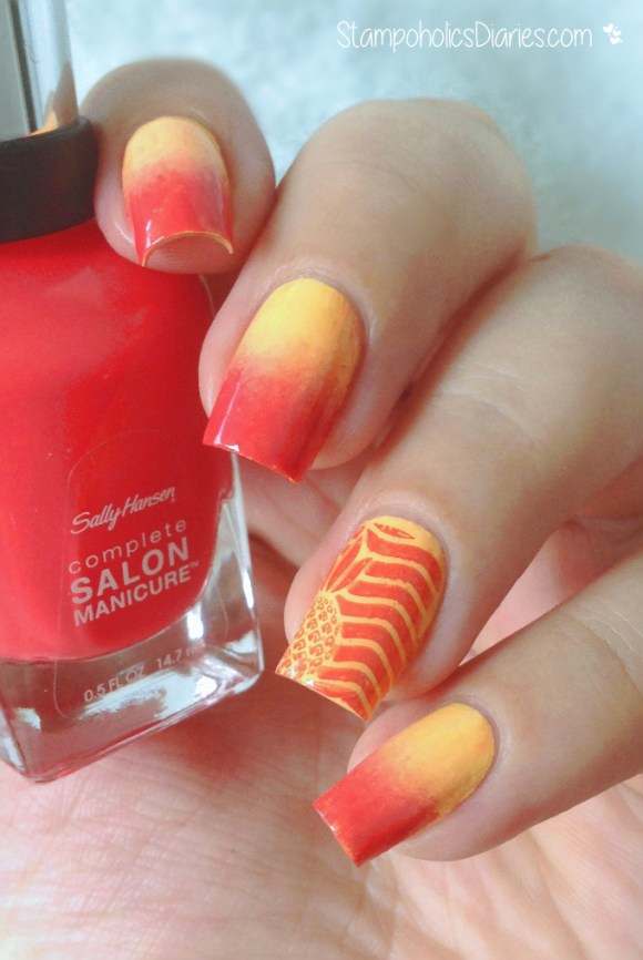 Sally Hansen Cook a Mango, China Glaze Metropollen-tin, MoYou Tropical Collection 08