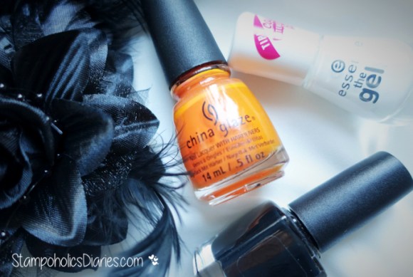 China Glaze Stoked to be soakes, Essence wild white ways, Colors by llarowe Vincent