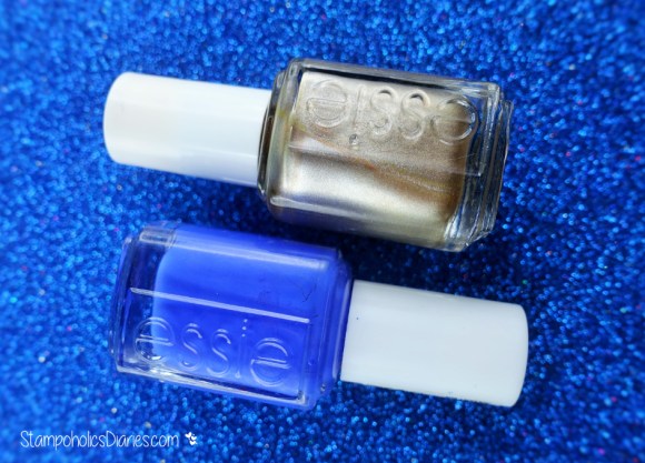 Essie Butler please and Essie Good as Gold nail Polish Stampoholicsdiaries.com