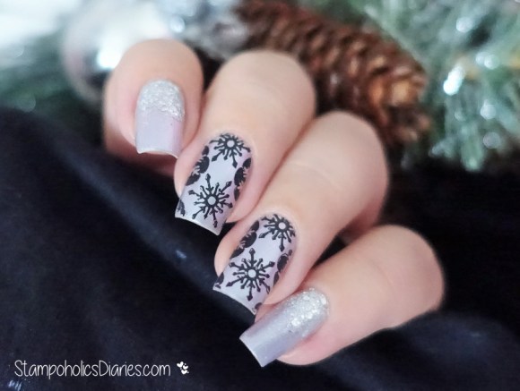 BeYu 487, Catrice It's Showtime,Cici&amp;Sisi 07, Mundo de Unas Black Snowflakes Stamping