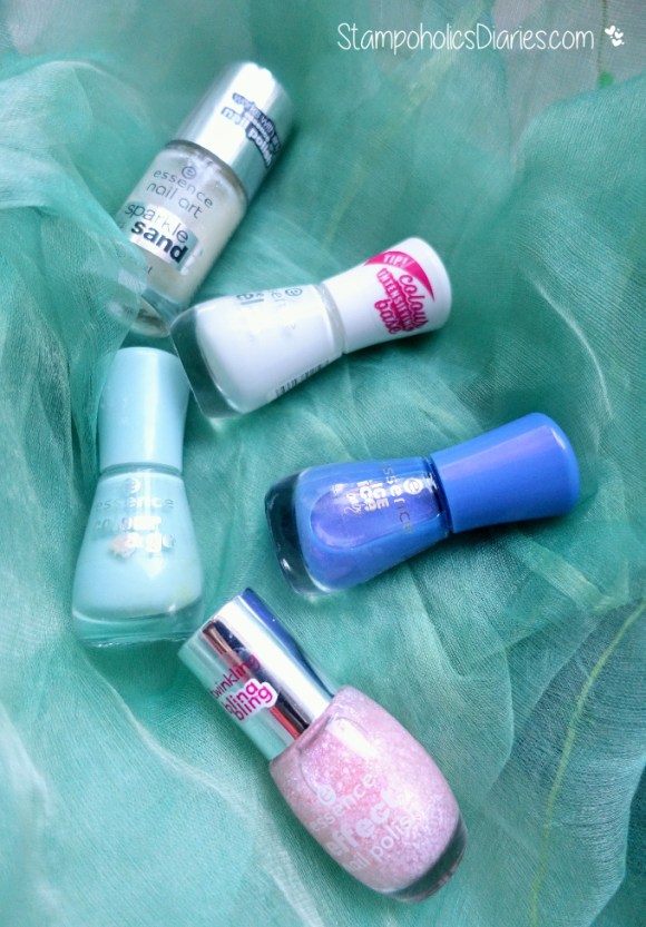 Essence Wild white ways, That's what I mint, Sparkle Sand, Awesome Blossoms, Icebreaker