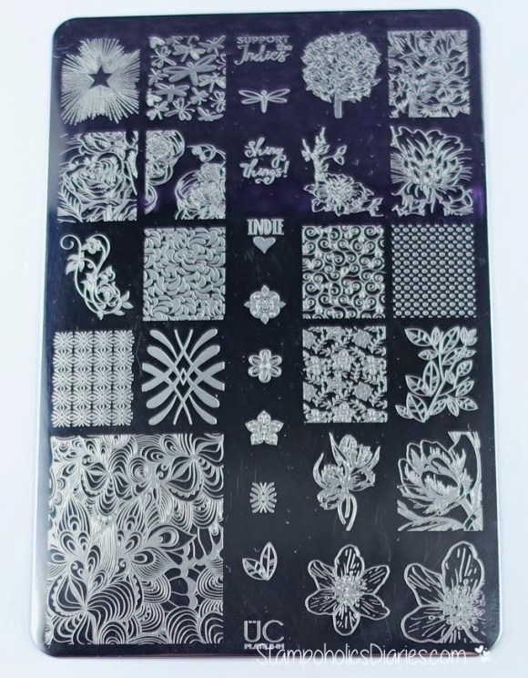 Stamping plate ÜberChick Beauty, UberChic Beauty Plate 4-1 Stampoholicsdiaries.com