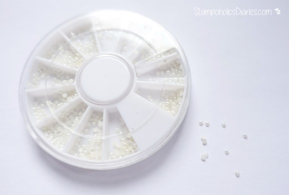 Born Pretty Nail Art White Pearls StampoholicsDiaries.com