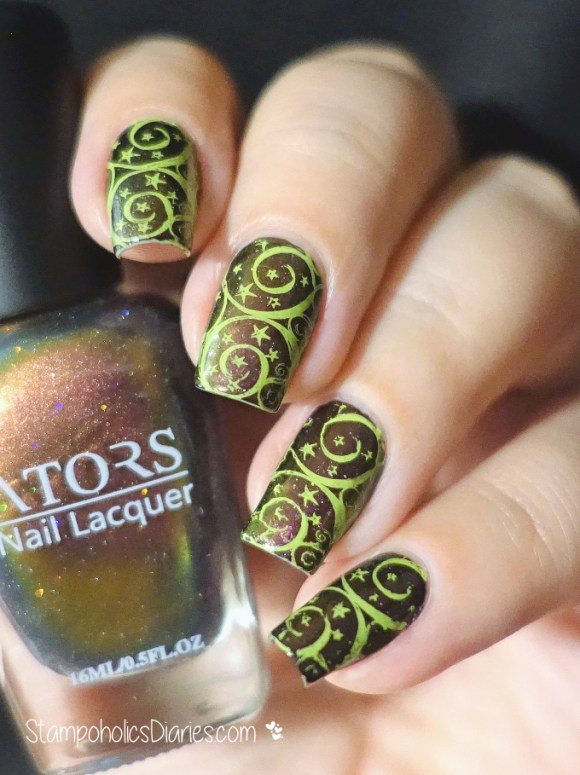 Ators Shiny Red, Born Pretty BP-03, Colour Alike Fresh Mojito Stamping