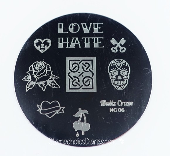 Nailz Craze NC 06. stamping plate stampoholicsdiaries.com